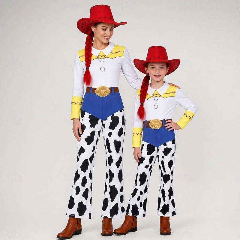 Y&D Toy Movie The Toy Adventure Jessie Cowgirl Cowboy Cosplay Costume Outfits Movie Party Vintage Fashion Classical for Women and Girl Kid's Adults' Halloween Stage Performance Comic Con Anime Expo - Image 1
