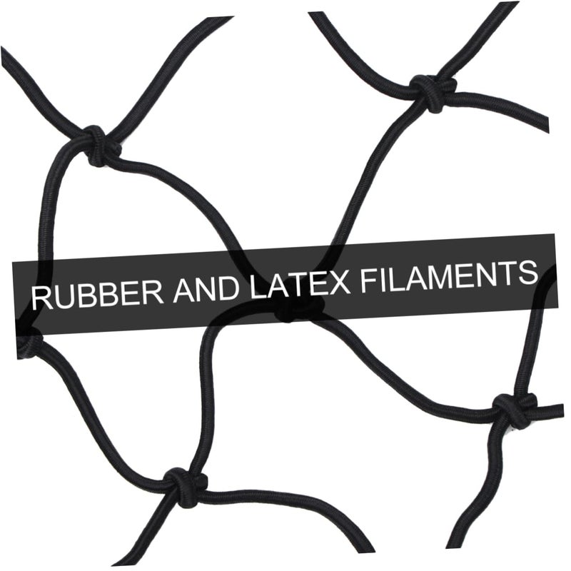Motorcycle Luggage Net With Helmet Strap Heavy Duty Mesh Pocket 2 Adjustable Straps Black - Image 3