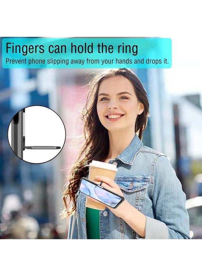 زبون جراب لهاتف Huawei P40 Lite مصنوع من ألياف الكربون مع حامل حلقي دوار 360 درجة - Image 5