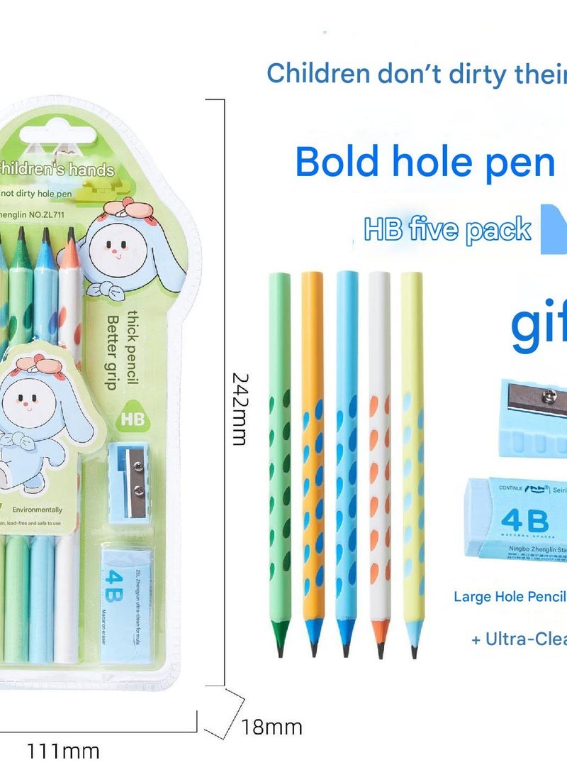 Generic HB Hexagonal Pencil, Student Anti Slip 5 Pieces/Box - Image 1
