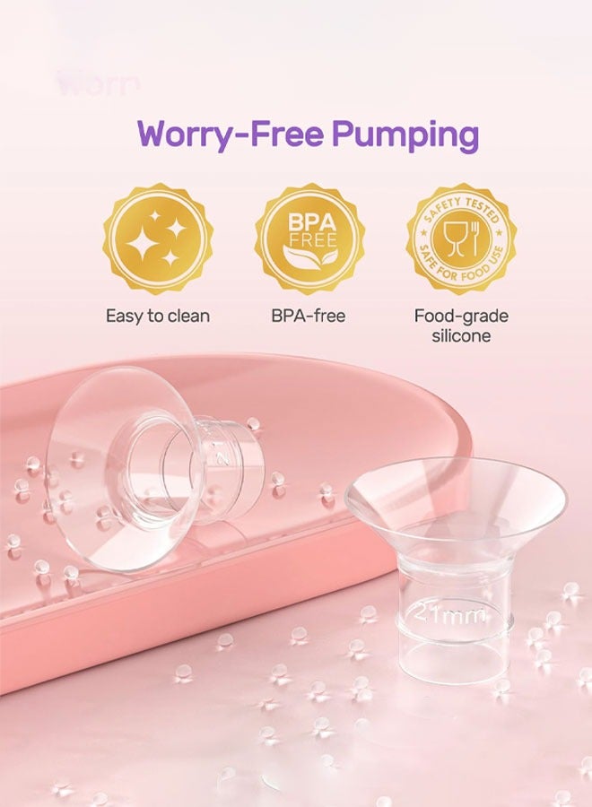 قبلة طفل حشوات حواف 13/15/17/19/21 مم لمنتجات Medela، ودروع/شفاه Spectra مقاس 24 مم، وأكواب Willow. متوافقة مع مضخة الثدي القابلة للارتداء S9/S10/S12، تقلل النفق إلى الحجم الصحيح، 5 قطع - Image 3