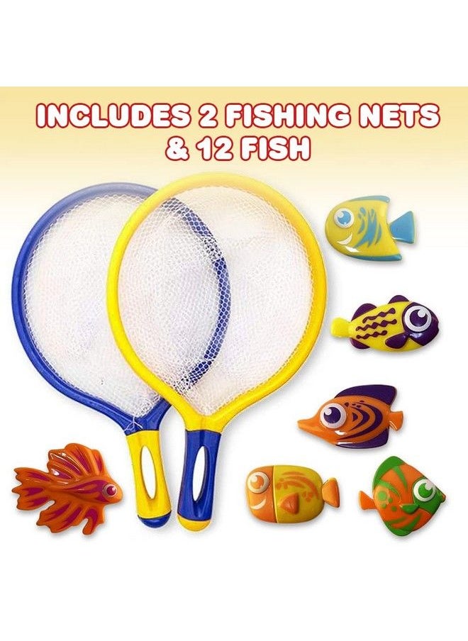 ArtCreativity Fishing Net Catch Game Set Of 2 Each Set With 1 Fishing Net And 6 Colorful Fish Toys Pool Toys For Kids Bathtub Toys For Boys And Girls Summer Toys And Great Gift For Children  - Image 3