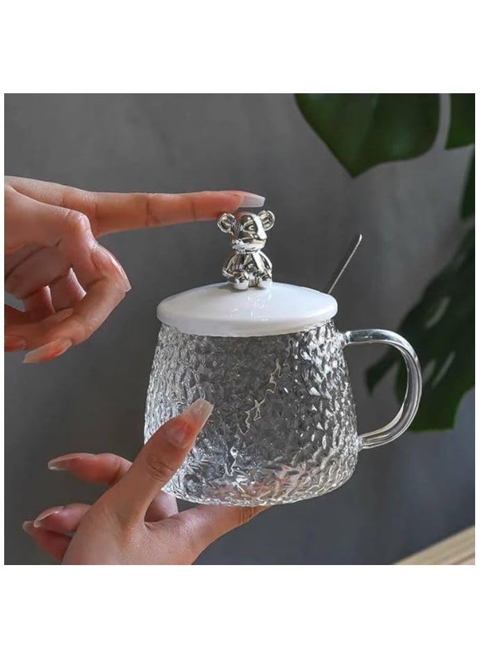 Generic - Pyrex Bubbles glass cup with lid and spoon - Image 1
