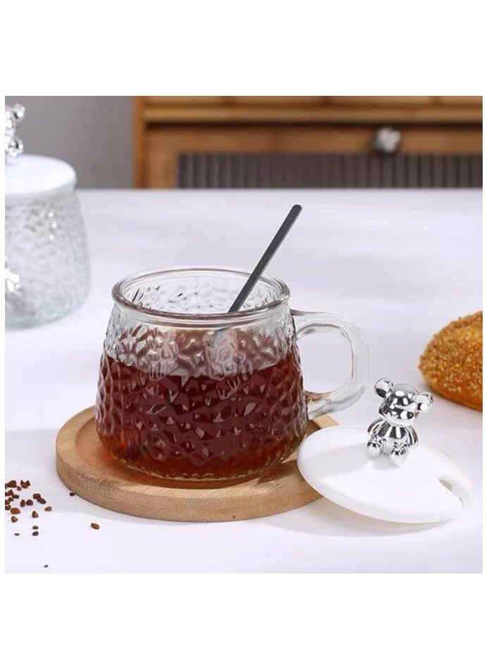 Generic - Pyrex Bubbles glass cup with lid and spoon - Image 1