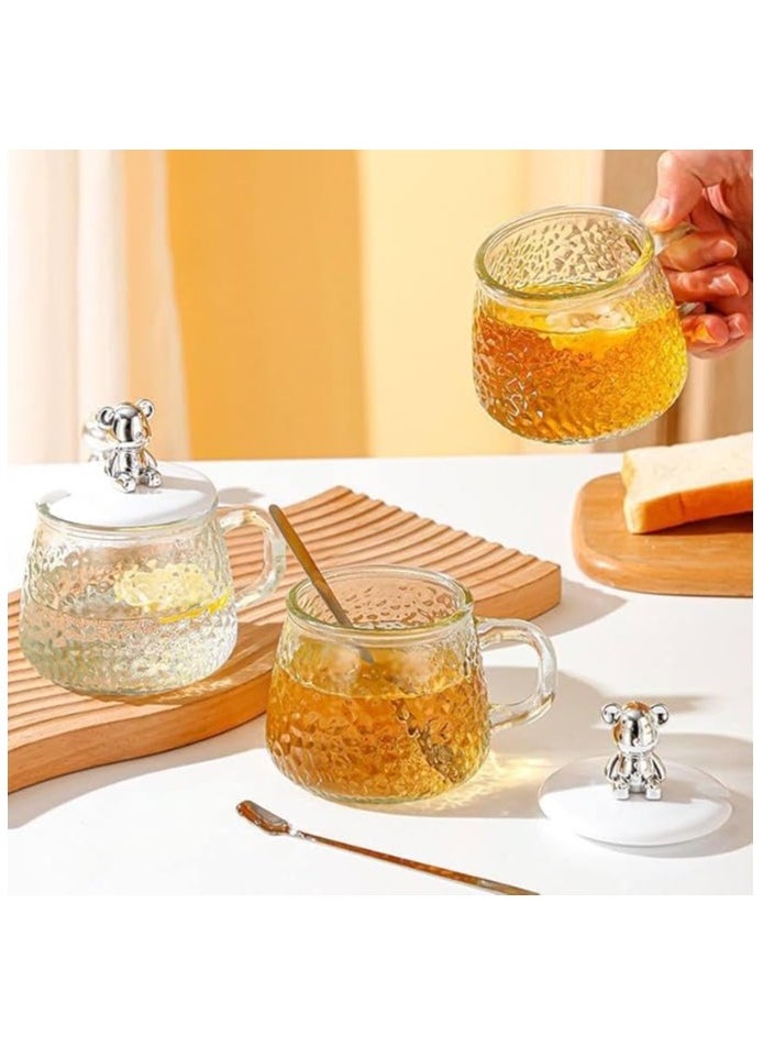 Generic - Pyrex Bubbles glass cup with lid and spoon - Image 1