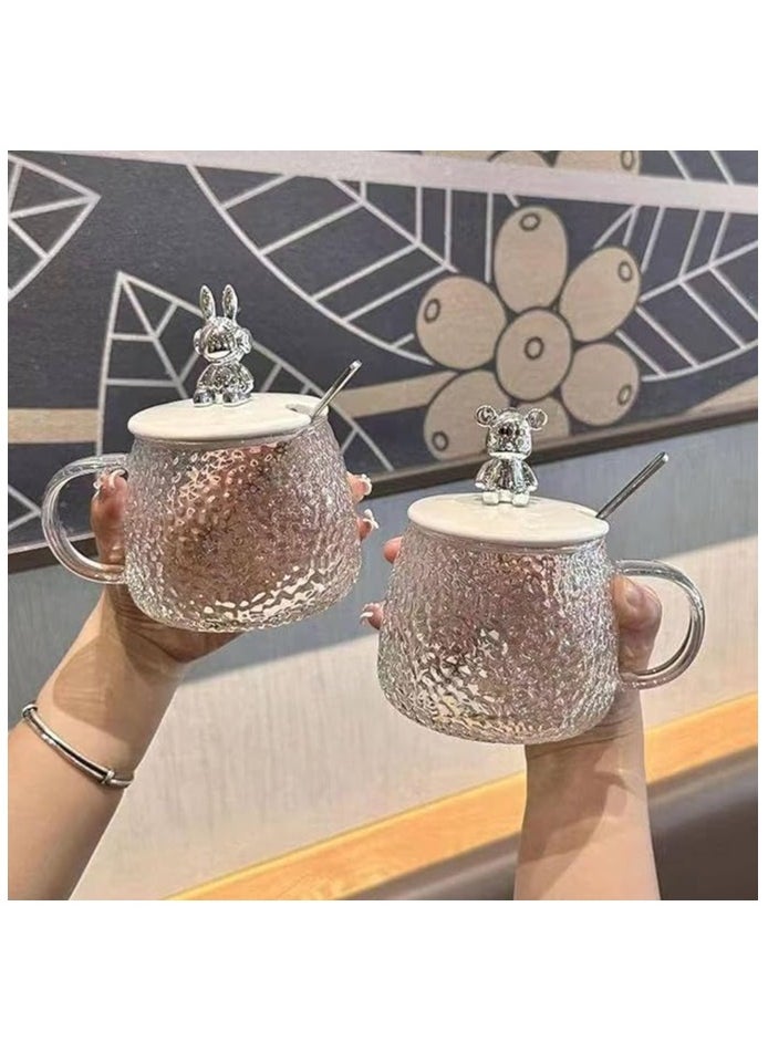 Generic - Pyrex Bubbles glass cup with lid and spoon - Image 1