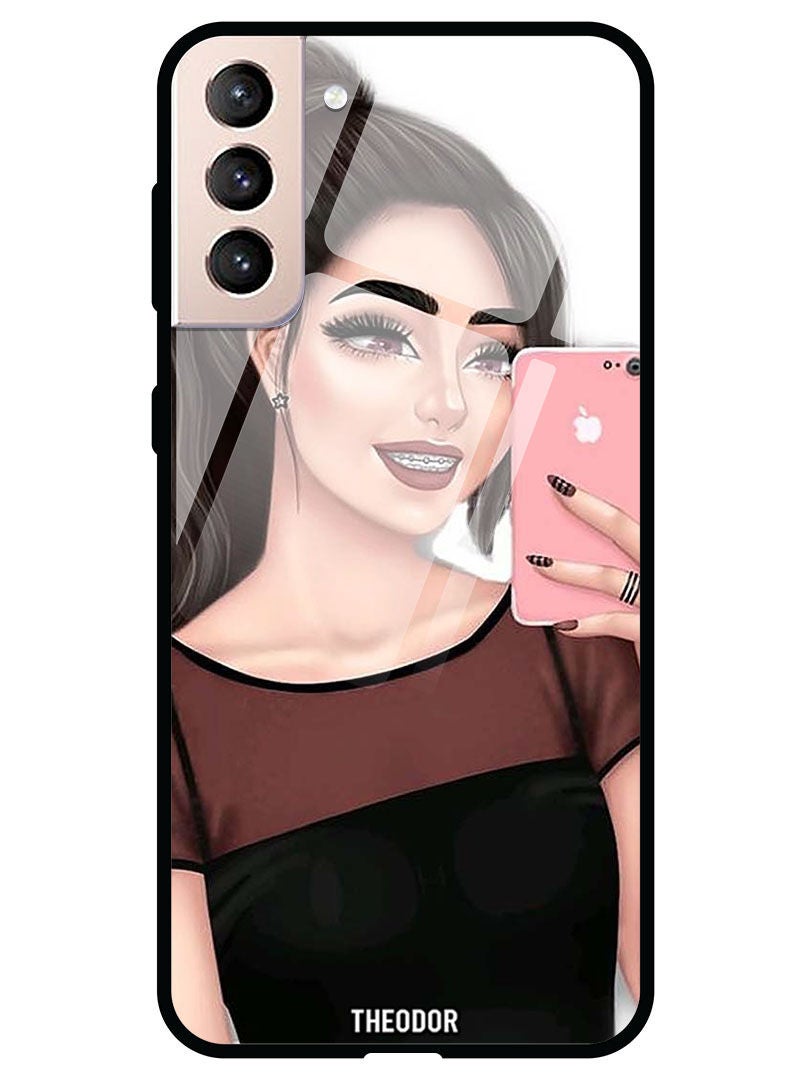 Theodor Protective Tempered Glass Case Cover Samsung Galaxy S21  Making Selfi - Image 1