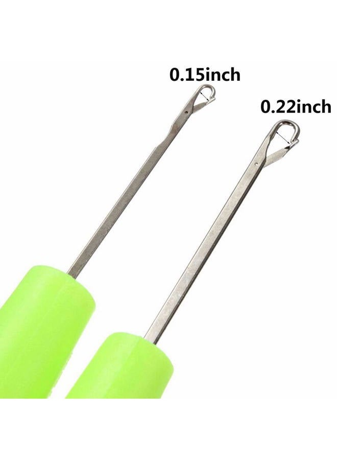 Gircss 2Pcs Latch Hook Tool, Latch Hook Crochet Needle for Micro Braids, Hair Extension, Feather and Carpet - Image 3