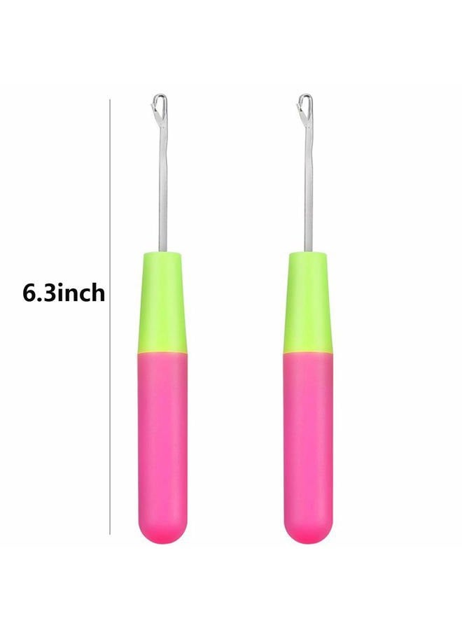 Gircss 2Pcs Latch Hook Tool, Latch Hook Crochet Needle for Micro Braids, Hair Extension, Feather and Carpet - Image 2