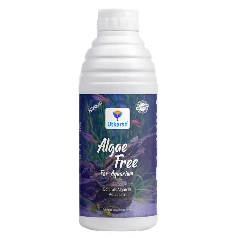 Utkarsh Algae Free for Aquarium Tank | Algae Cleaner, Liquid Algae Scraper for Fish Tank and Algae Remover | 1 Litre; Pack of 1 - Image 1
