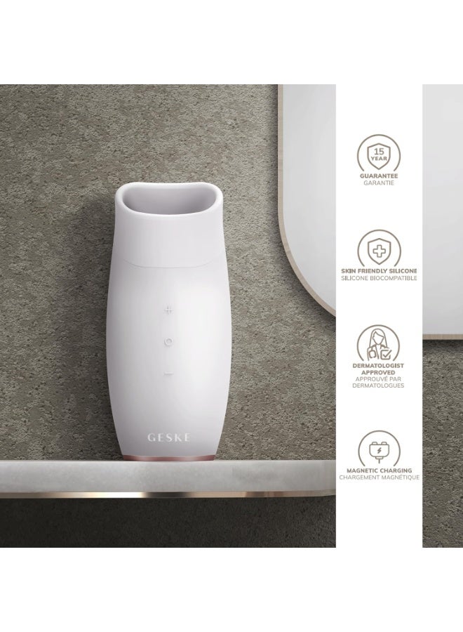 GESKE SmartAppGuided™ Lip Volumiser & Booster 6 in 1 Quick Lip Plumper Lip Booster Fuller Lips Lip Filler & Lip Enhancer Automatic Magnification Lip Volume Selfie,White - Image 4