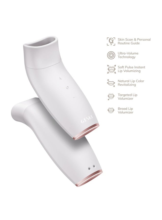 GESKE SmartAppGuided™ Lip Volumiser & Booster 6 in 1 Quick Lip Plumper Lip Booster Fuller Lips Lip Filler & Lip Enhancer Automatic Magnification Lip Volume Selfie,White - Image 5