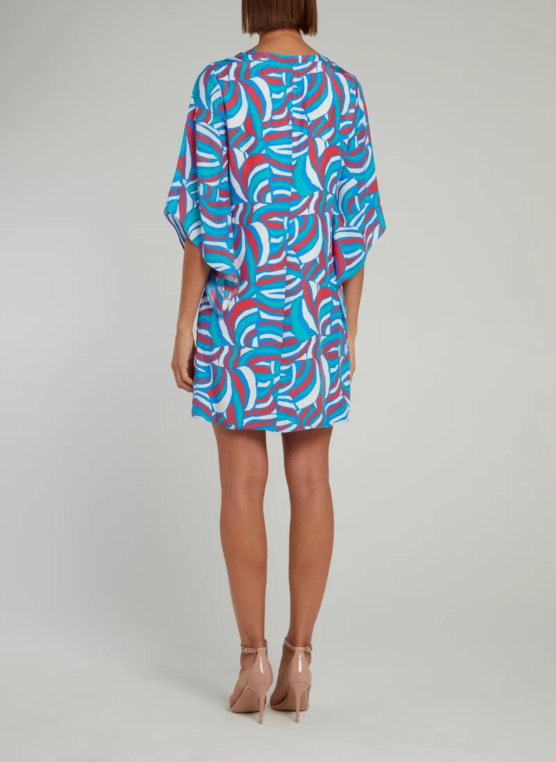 Alice and trixie Blue Tie Half Sleeve Shift Dress