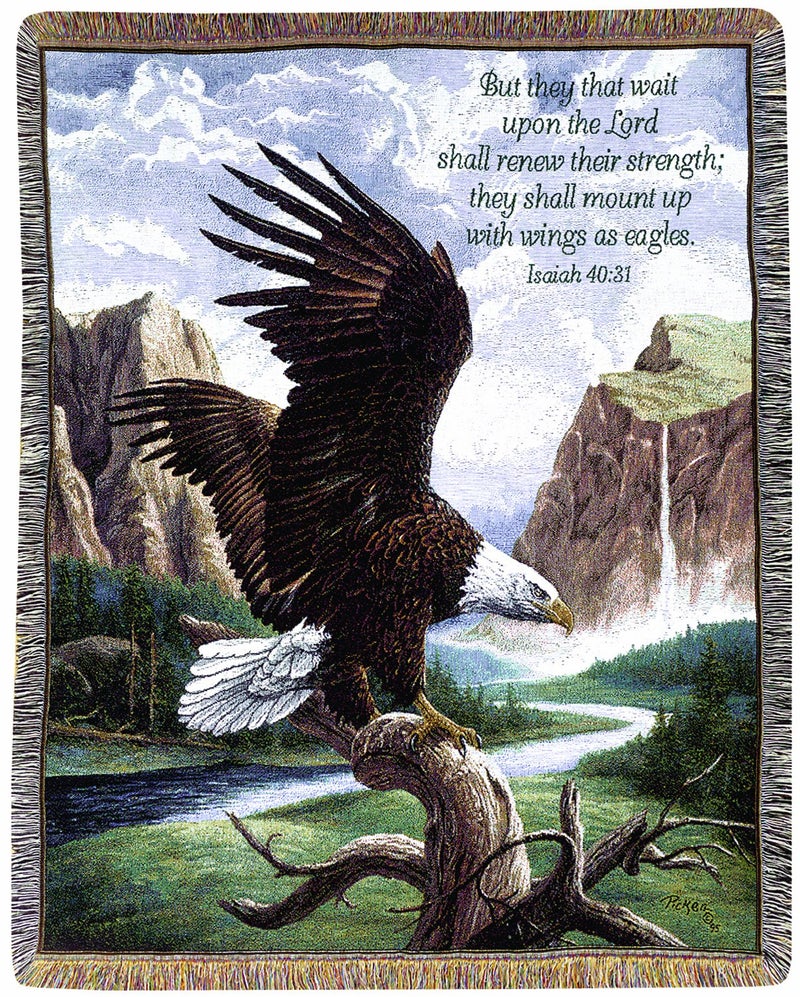 Manual Inspirational Collection 50 x 60Inch Tapestry Throw with Verse Freedom by Linda Pickens