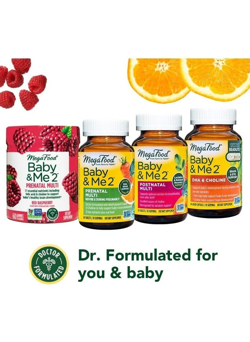 MegaFood Baby & Me 2 Prenatal Multi - Prenatal Vitamins for Mom & Developing Baby - Dr Formulated with Essential Nutrients like Folic Acid, Choline, Biotin, and More - Non-GMO - 60 Tabs (30 Servings) - pzsku/Z7DDC980663848FB5AE89Z/45/_/1685442196/67f38d12-6339-49d2-b8a8-bfad66a2ef5a