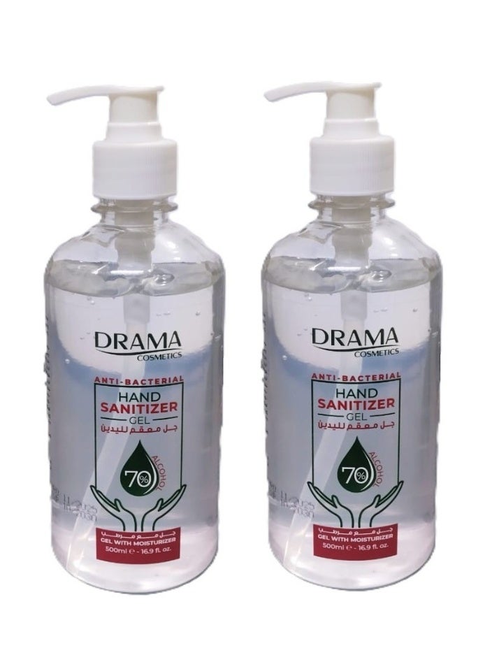 2Pcs Drama Antibacterial Hand Sanitizer Gel With Moisturizer 500Ml - Image 1