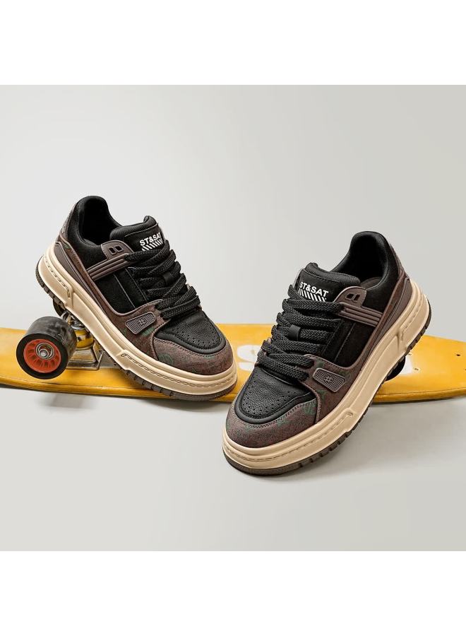 St&Sat Saay Men's Casual Fashion Printed Retro Thick-soled Sports Sneakers Men's Skate Shoes New Arrival - Image 5