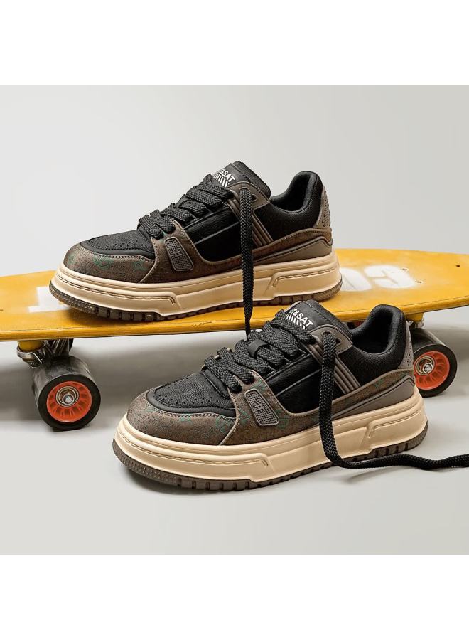 St&Sat Saay Men's Casual Fashion Printed Retro Thick-soled Sports Sneakers Men's Skate Shoes New Arrival - Image 1