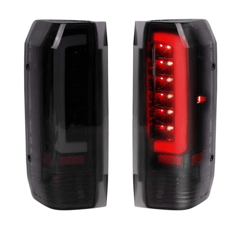 TRQ Rear Tail Lights Set Compatible with 19901996 Ford Bronco F150 19901997 F250 1997 F250 HD F350 FO2800106 FO2801105