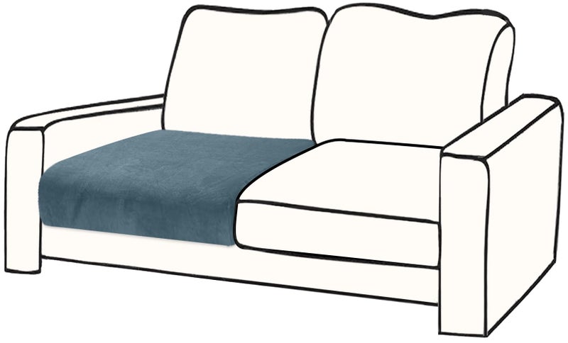 BT.WA COUCH CUSTION COVER VELVET 1 قطعة مقعد وسادة مقعد تغطية الكرسي بذراعين منفصلة حامي الأثاث الأريكة الأريكة (مساعد واحد أو أريكة أسفل تيلي) TEAL) - Image 1