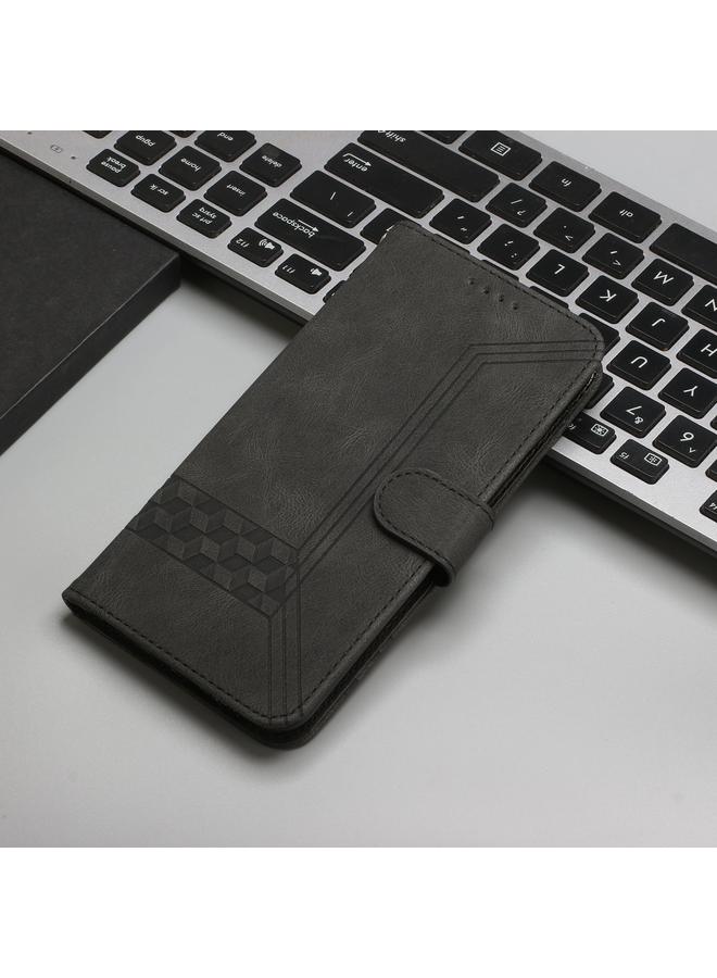 S-TOP Case For Huawei Pura 70 Cubic Skin Feel Flip Leather Phone Case - Image 2