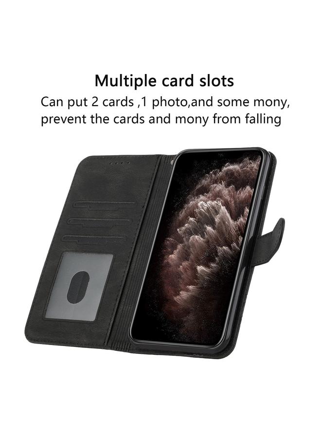 S-TOP Case For Huawei Pura 70 Cubic Skin Feel Flip Leather Phone Case - Image 5