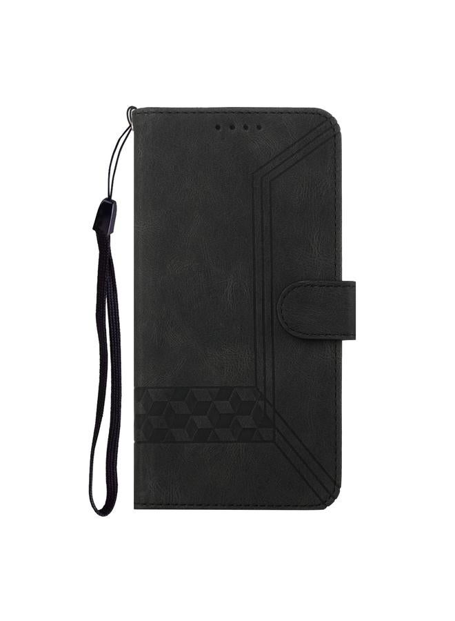 S-TOP Case For Huawei Pura 70 Cubic Skin Feel Flip Leather Phone Case - Image 3