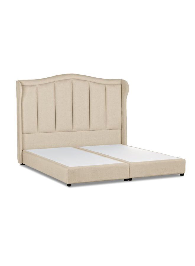House One Remo | Velvet Bed Frame - Light Beige  - Image 3