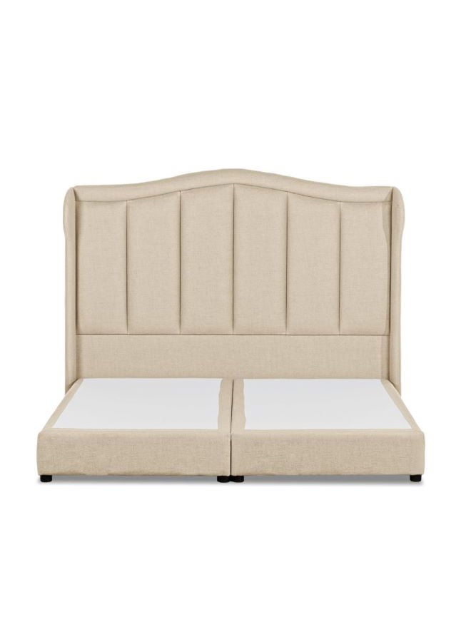 House One Remo | Velvet Bed Frame - Light Beige  - Image 2