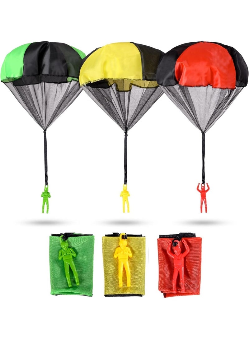 3-Pack Tangle-Free Flying Parachute Toys for Kids, Outdoor Throwing Parachute Toy Set, BPA-Free Fun Flying Toys for Boys & Girls Ages 3–12, Outdoor Play Gift - Image 1