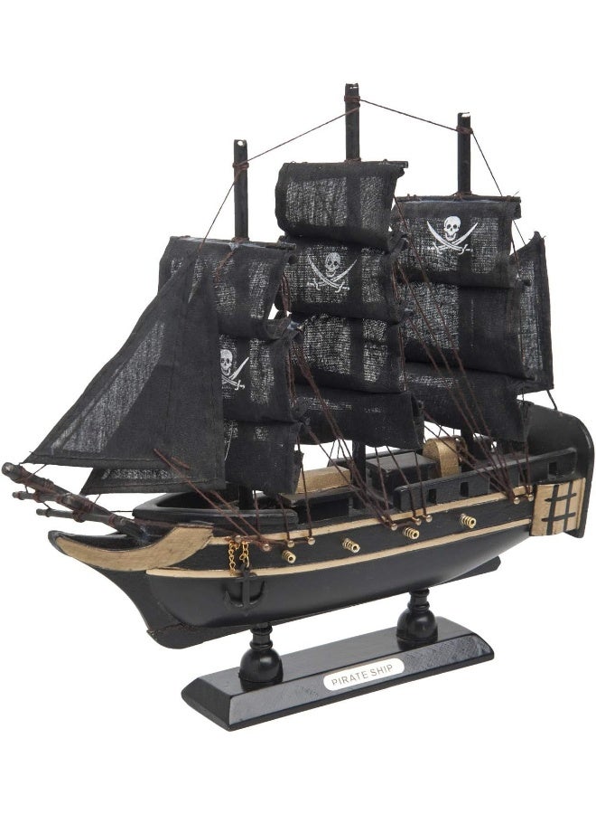 Beachcombers Small Black Pirate Ship Black - Image 2