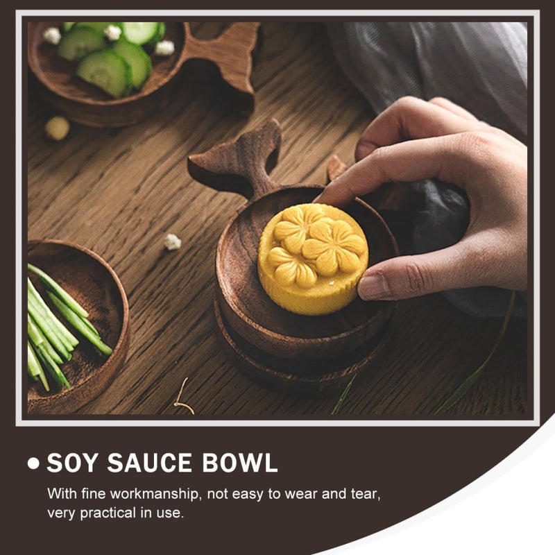 Wooden Fish Shaped Mini Sauce Dish Soy Sauce Bowl For Korean Kimchi Appetizers Side Dish - Image 5