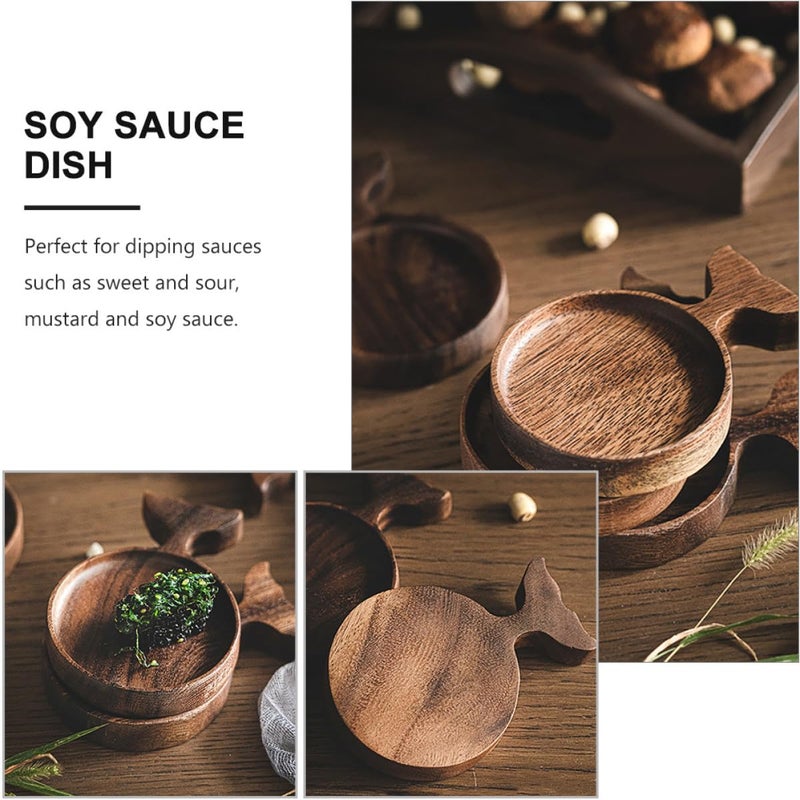 Wooden Fish Shaped Mini Sauce Dish Soy Sauce Bowl For Korean Kimchi Appetizers Side Dish - Image 4