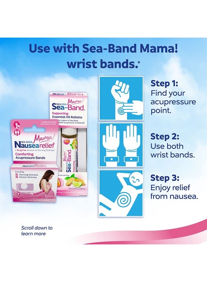 Sea-Band ماما! روليت مضاد للغثيان مع زيوت عطرية للحمل وغثيان الصباح - Image 5