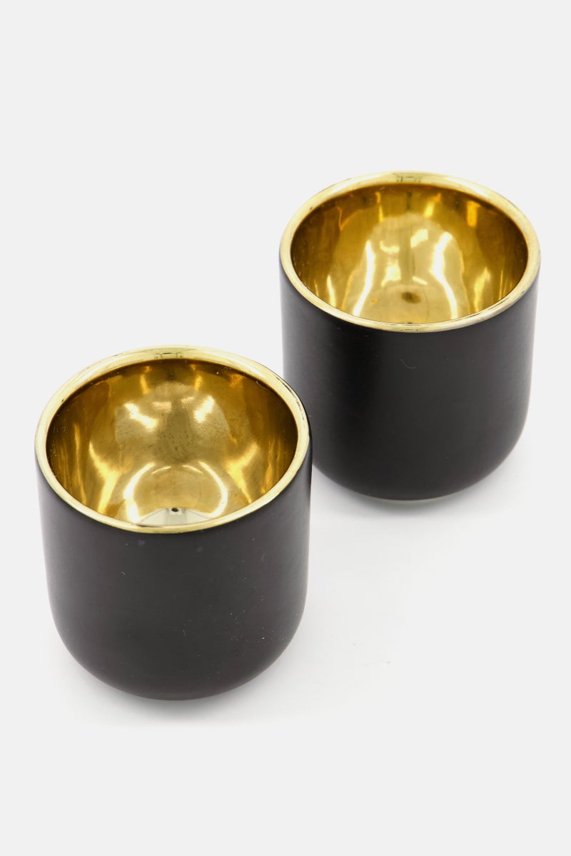 La Cafetiere 2 Pc Stainless Steel Drinking Mugs Set 110 ml, Black  - Image 4