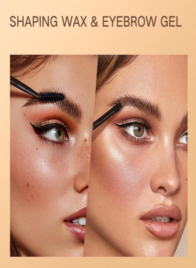 UCANBEMAKEUP Eyebrow Makeup Kit, 2 in 1 Brow Gel With Styling Wax & Dual Ended Brush, Waterproof Light Brown Pomade for Sculpts and Fill, Clear Shaping Gel for Fluffy Feathered Look - Image 3