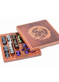 Portable Dragon Wooden Dice Box, Dice Tray For Dungeons And Dragons, Dnd Dice Set, Gifts, D&D, D And D, Pathfinder, Accessories, D20, Polyhedral, Resin Dice, Metal Dice, Bag, Tower