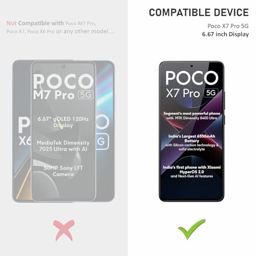 Mr Shield Mr.Shield Top-Notch HD+ Tempered Glass Screen Protector Guard for Poco X7 Pro (6.67 Inch), 9H Hardness, Military Grade Protection, Easy Installation kit - Image 2