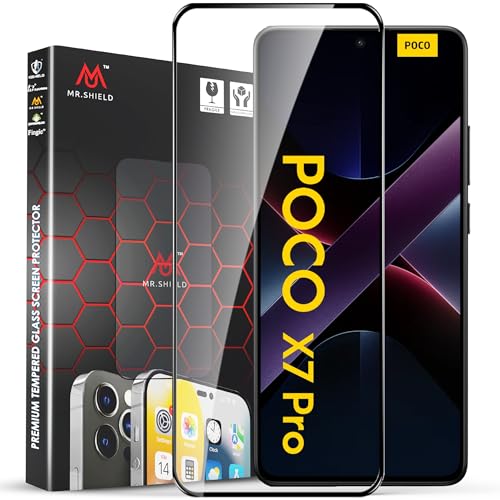 Mr Shield Mr.Shield Top-Notch HD+ Tempered Glass Screen Protector Guard for Poco X7 Pro (6.67 Inch), 9H Hardness, Military Grade Protection, Easy Installation kit - Image 1