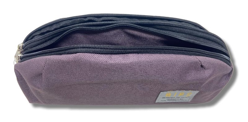 QIPS by HMI Multi Pocket Polyester Pencil Pouch Bag (Brown) - Image 3