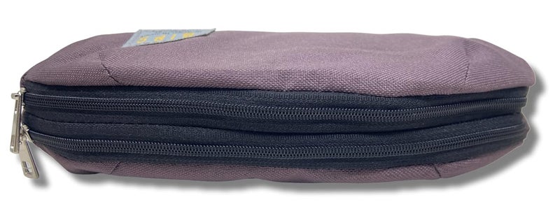 QIPS by HMI Multi Pocket Polyester Pencil Pouch Bag (Brown) - Image 4