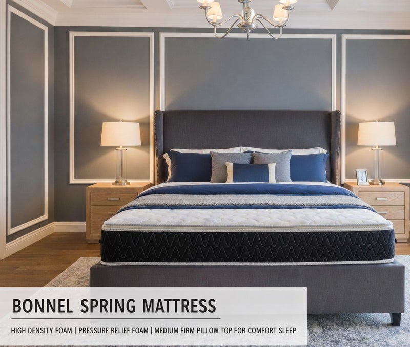 Rexal Home Vevaldi Pillow Top Bonnell Spring Mattress – King 180×200×25 cm, Motion Isolation & Pressure Relief - Image 3