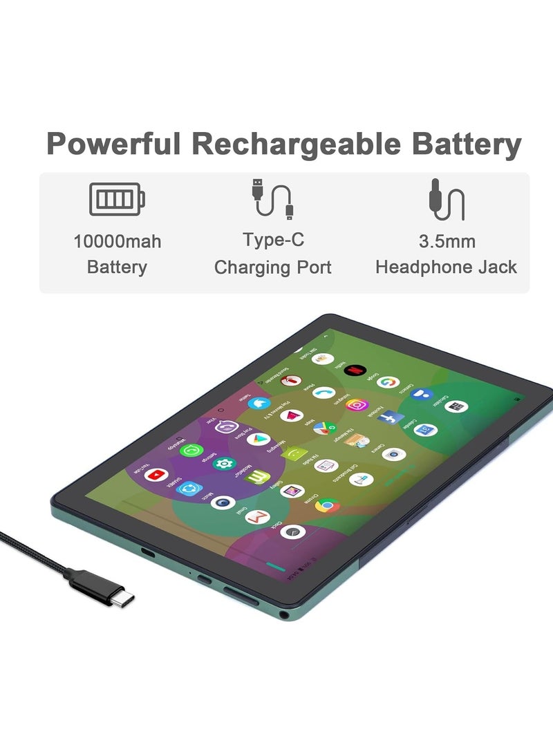 REBENUO CM8800 Tablet   5G WiFi Equipped with a 10-inch IPS screen 512 GB storage and 8 GB RAM With keyboard Green color recent release - Image 4