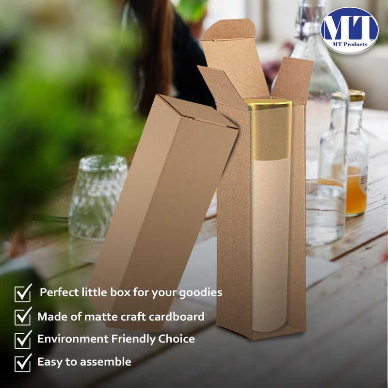 MT Products Tuck Top Kraft Paperboard Gift Box 2" x 2" x 7" - Gift Boxes with Lids - Pack of 30 - Image 5