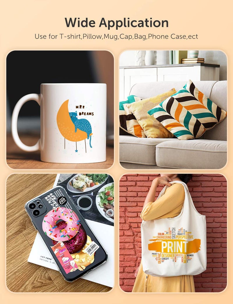 Hiipoo 2000ml Sublimation Ink Refilled Bottles Work with WF7710 ET2760 ET2720 ET2803 ET2800 ET15000 C88 C88+ Inkjet Printers Heat Press Transfer on Mugs Plates T-Shirts Pillows Phone Case - Image 5