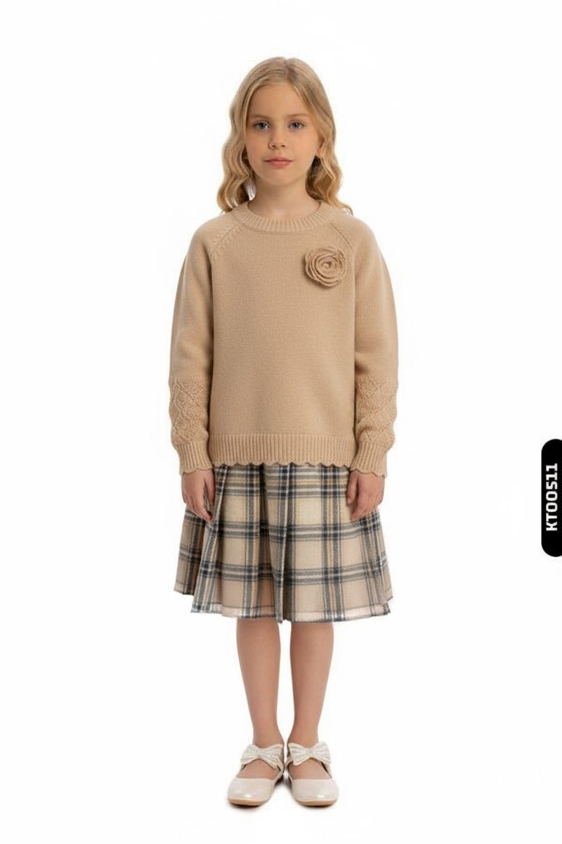 Top Teens Girls' dress, sizes 3 to 12 years, 4065 - Image 1