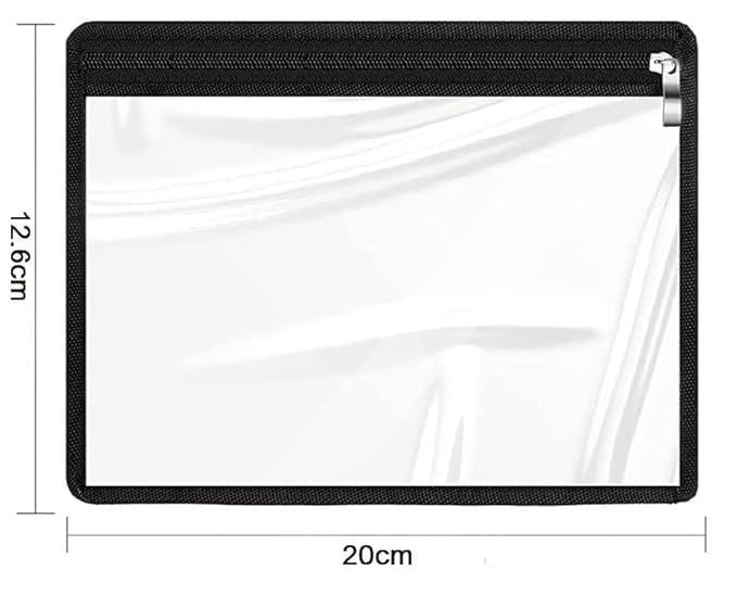 SHOPECOM Transparent Makeup Bag Cosmetic Makeup Bags Clear PVC with Zipper Pouch Portable Travel Accessories PouchBlack Border Saree Cover Clothes Cover Single Saree Cover 2pc Size 14X16 - Image 4