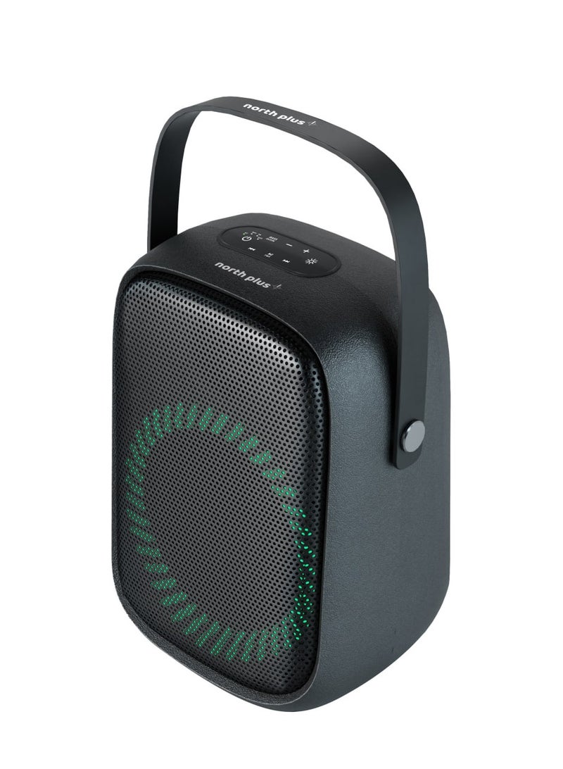 NORTH PLUS NorthPlus MegaBass600 Portable Bluetooth Wireless Speaker – 80W Powerful Sound, Dual Mic, FM Radio, USB/TF & AUX Inputs, Recording, TWS, LED Lights, IP65 Waterproof, 6.5″ Woofer + 2.5″ Tweeter, 7.4V/3600mAh Lithium Battery – Portuguese Designed - Image 1