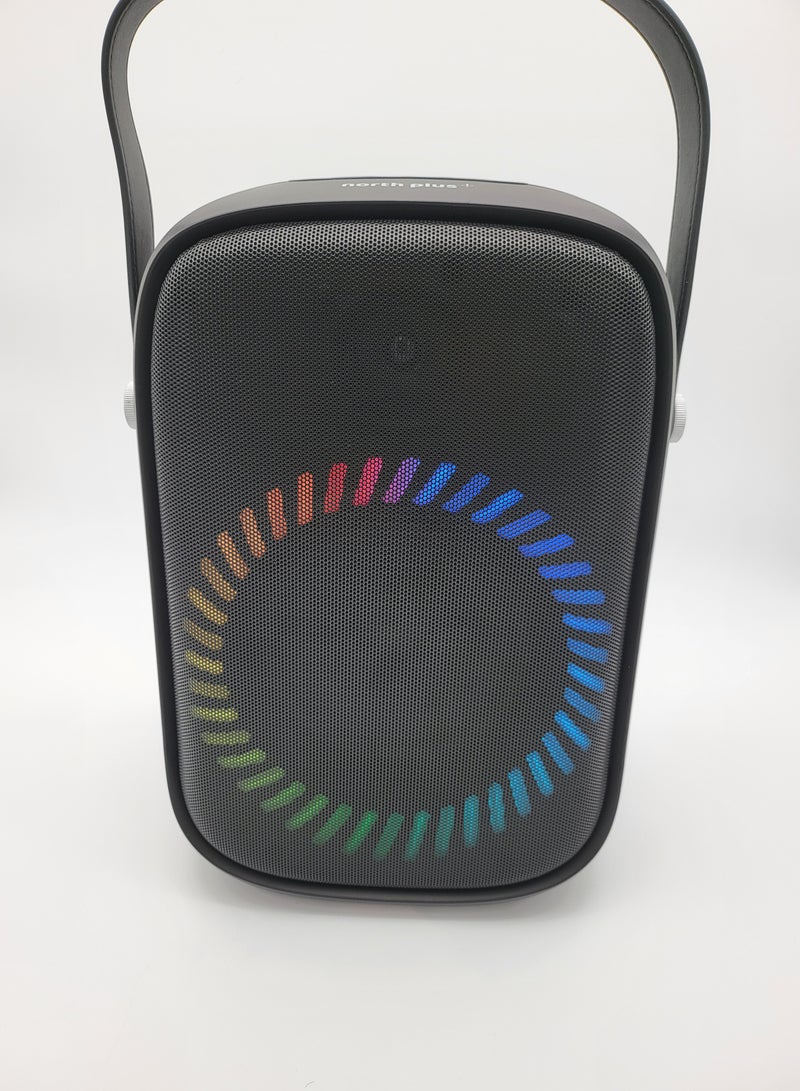 NORTH PLUS NorthPlus MegaBass600 Portable Bluetooth Wireless Speaker – 80W Powerful Sound, Dual Mic, FM Radio, USB/TF & AUX Inputs, Recording, TWS, LED Lights, IP65 Waterproof, 6.5″ Woofer + 2.5″ Tweeter, 7.4V/3600mAh Lithium Battery – Portuguese Designed - Image 2
