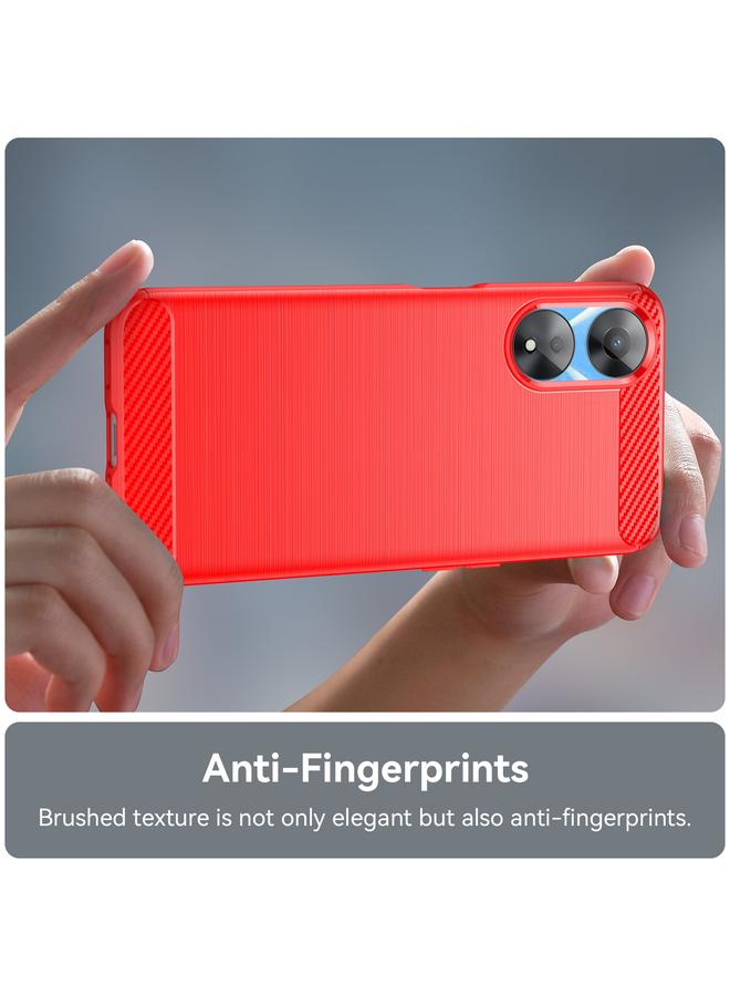 S-TOP Case For OPPO A58 5G Brushed Texture Carbon Fiber TPU Phone Case - Image 5